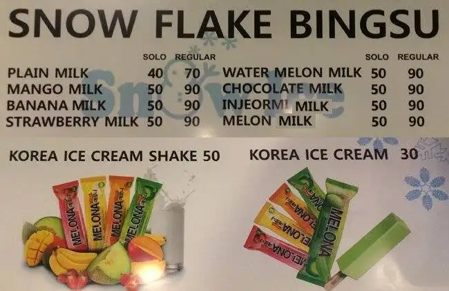 Snow Flakes Bingsu Food Photo 1