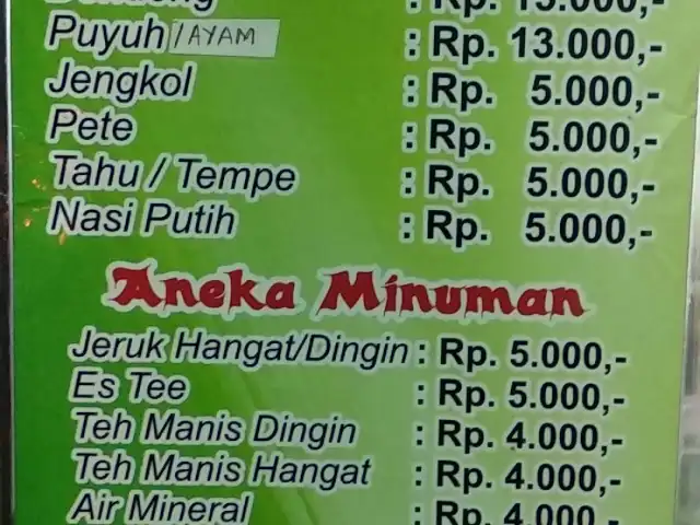 Gambar Makanan DENDENG & PUYUH BATOKOK LADO HIJAU ANAK BABE 1