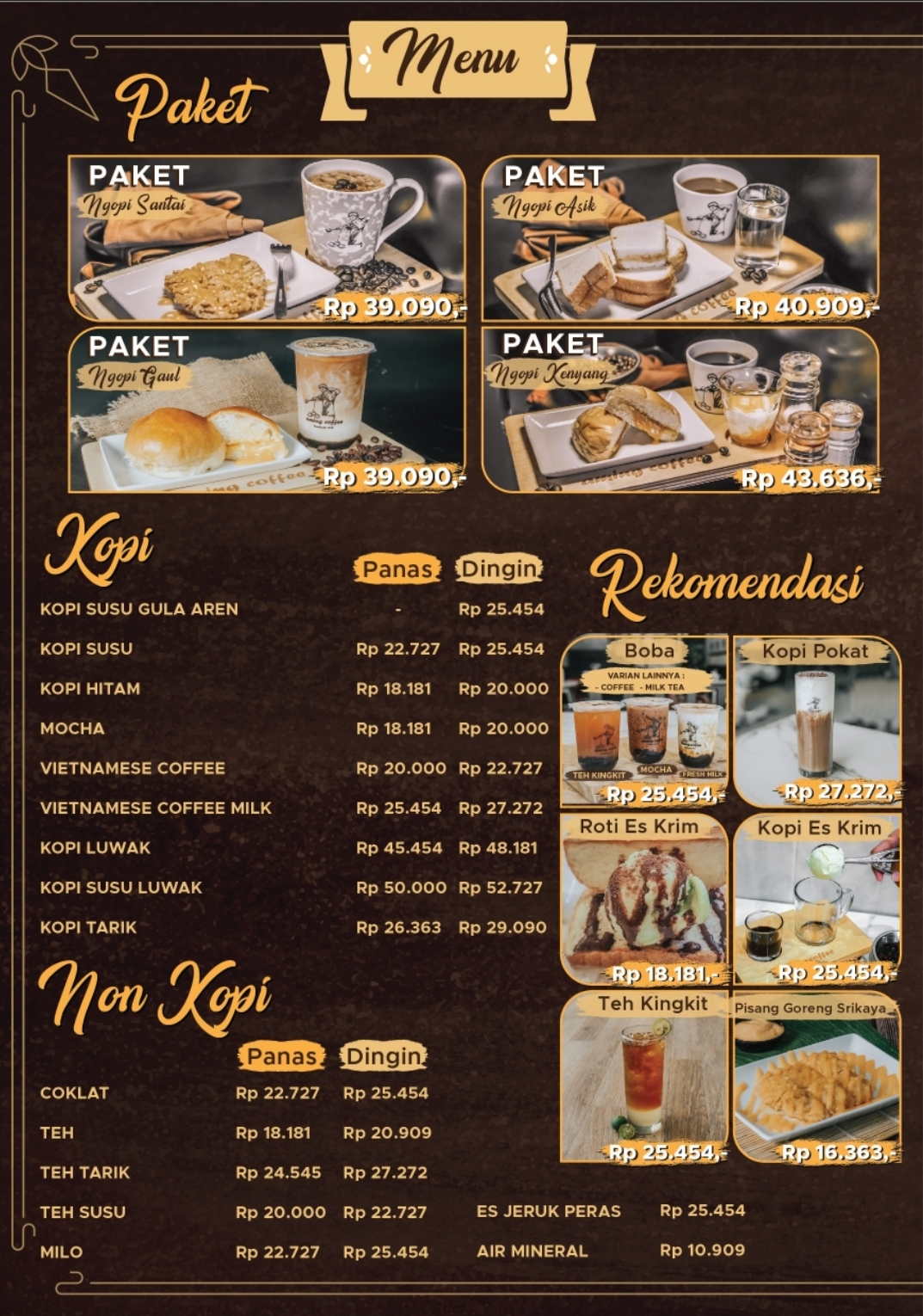 Harga menu Aming Coffee terbaru 2022-2023 di Jakarta,Jakarta