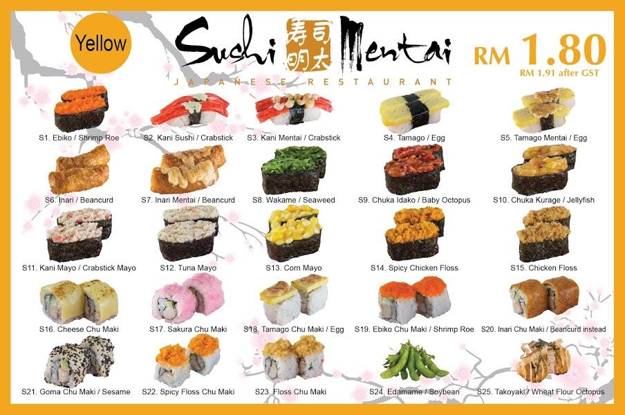 Sushi Mentai Olive Hill menu and price 20222023 YummyAdvisor