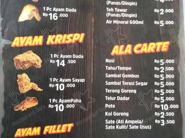 Gambar Makanan Ayam Gepuk Pak Gembus Kembang Kerep 2