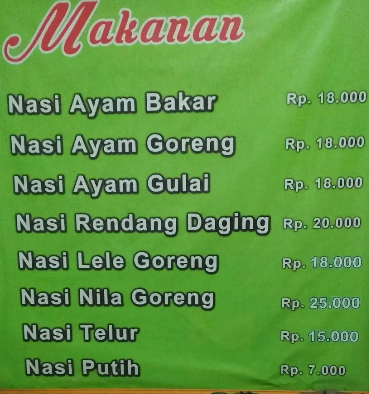 Rumah Makan Widuri ( Masakan Padang )