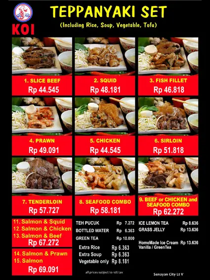 Gambar Makanan Koi Teppanyaki 1