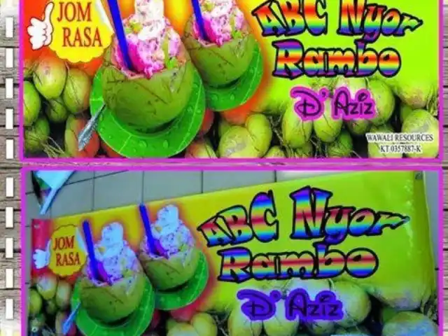 Rainbow coconut ice-cream D'Aziz kedai buloh