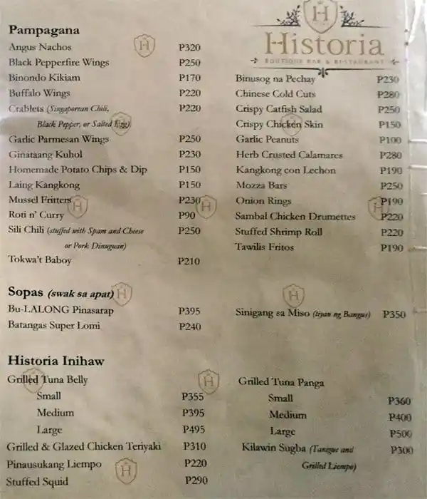 Historia Boutique Bar Food Photo 1