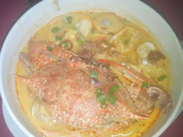 Mee ketam plus udang galah besar nya