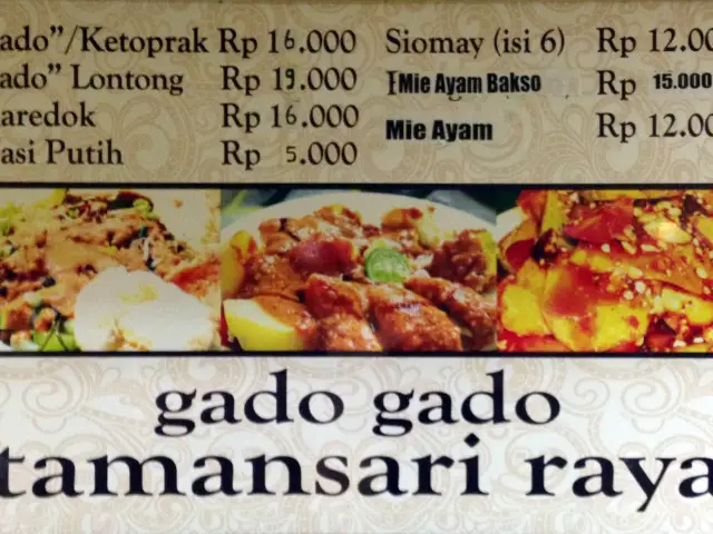 Gambar Makanan Gado - Gado Taman Sari 1