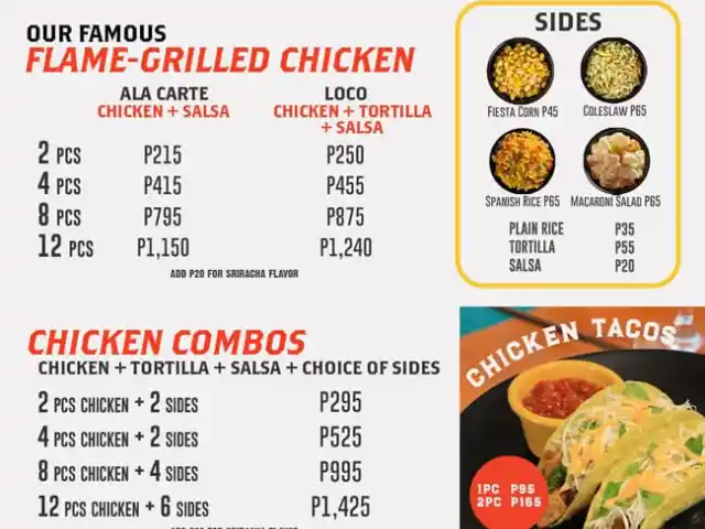 El Pollo Loco menu price 2022-2023 near SM Megamall in Mandaluyong |  YummyAdvisor