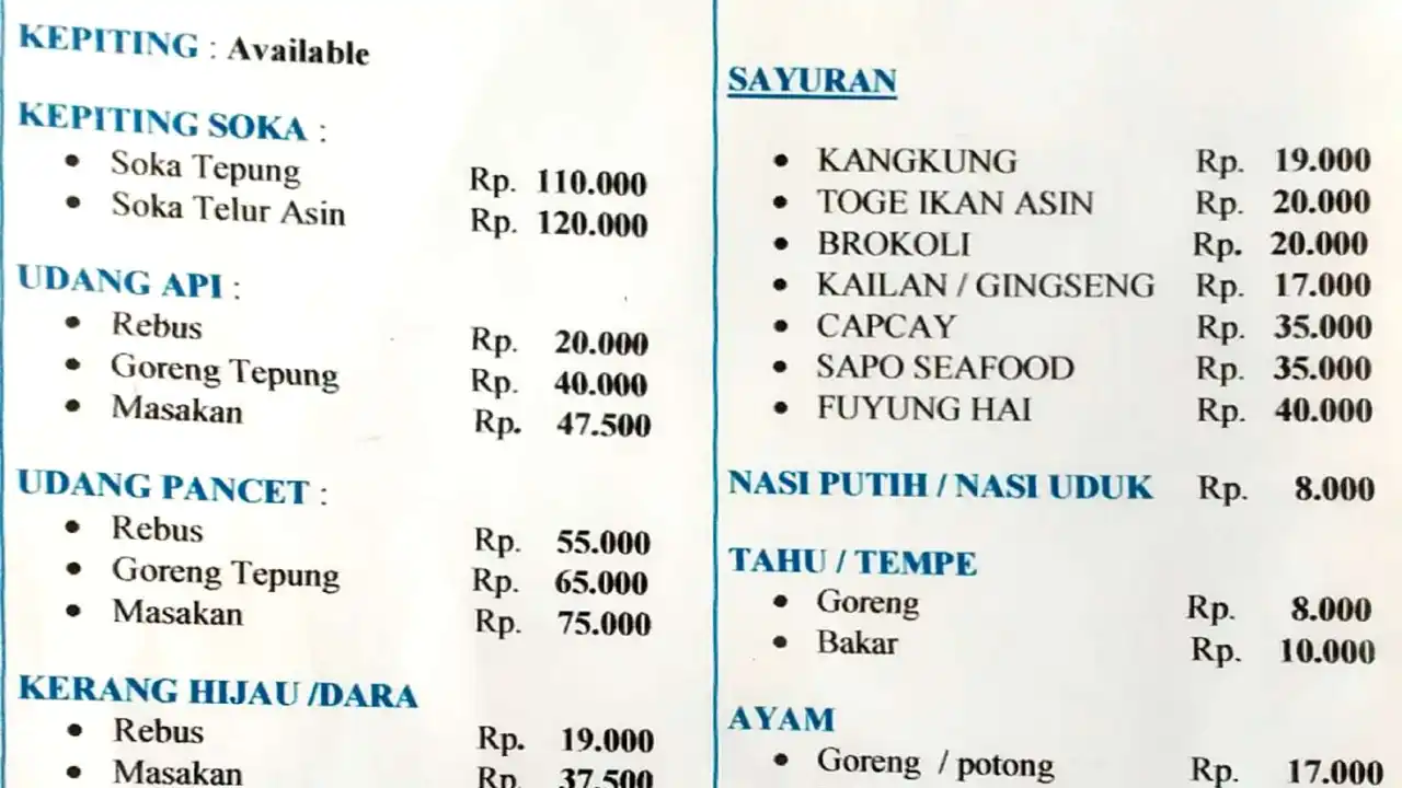 Seafood Restaurant Sarang Kepiting