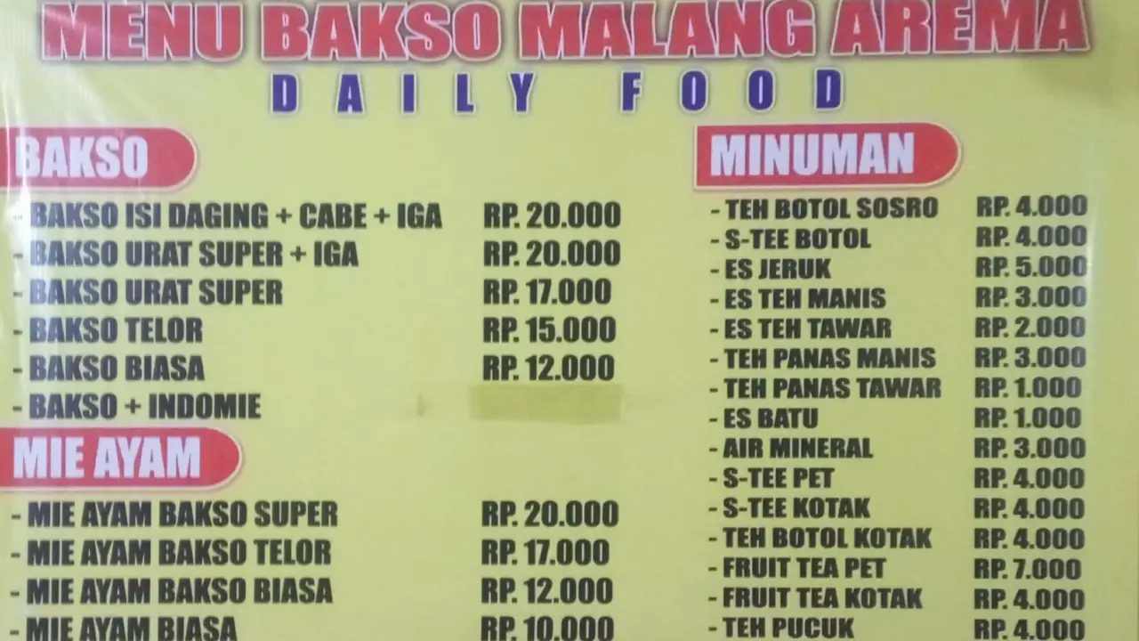 Bakso Malang Arema