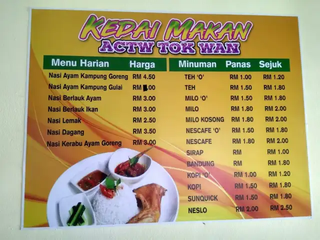 Restoran Tok Wan Nasi Ayam Kampung Wakaf Bharu (ACTW)