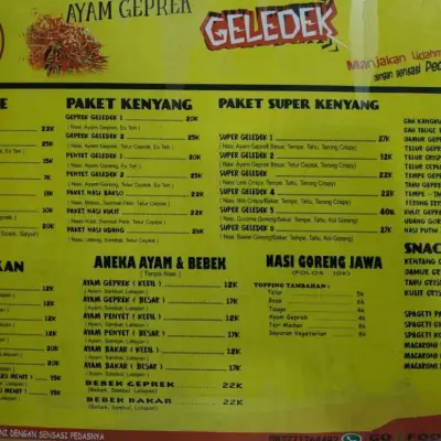 Ayam Geprek Geledek D'Eza