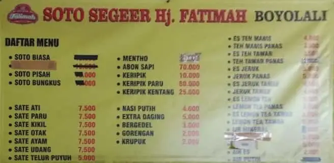 Soto Segeer Hj. Fatimah