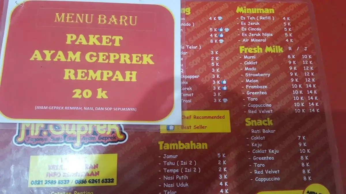 Ayam Geprek Mr Suprek Ubaya