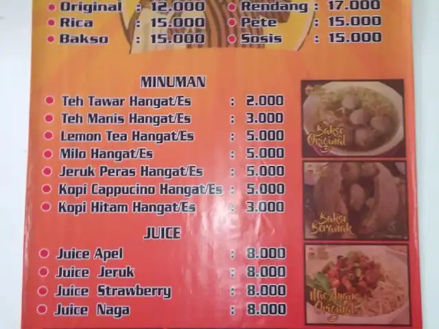 Gambar Makanan bakso dan nasi goreng putra tunjung 3