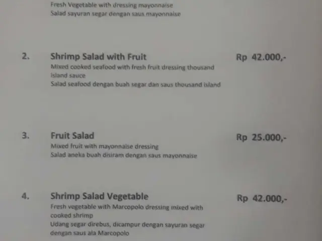 Gambar Makanan Sunkist Restaurant - Hotel Marcopolo Jakarta 1