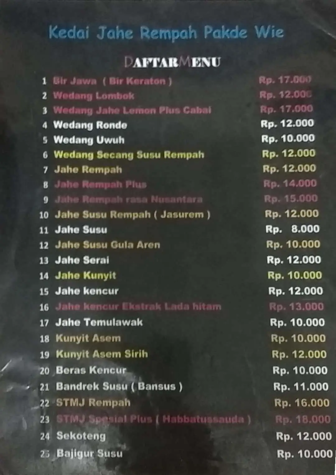 Wedang Jahe Rempah Pakde Wie