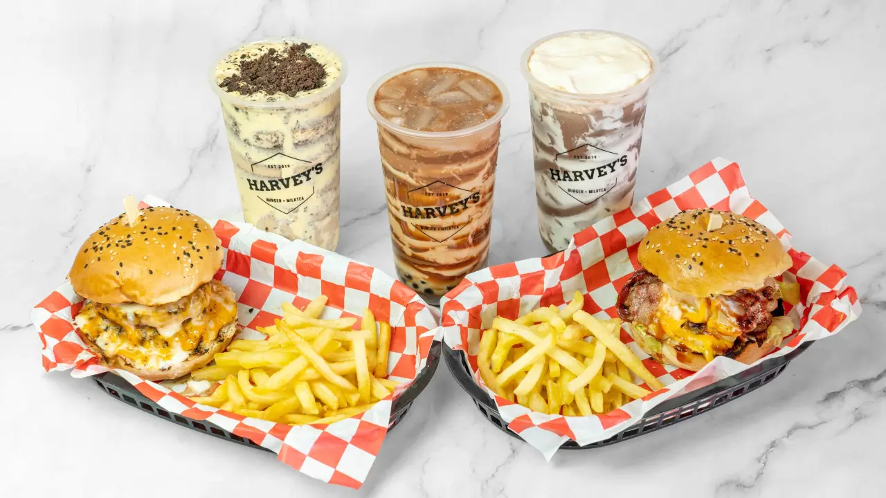 Harvey’s Burger + Milktea - Southscape Talisay