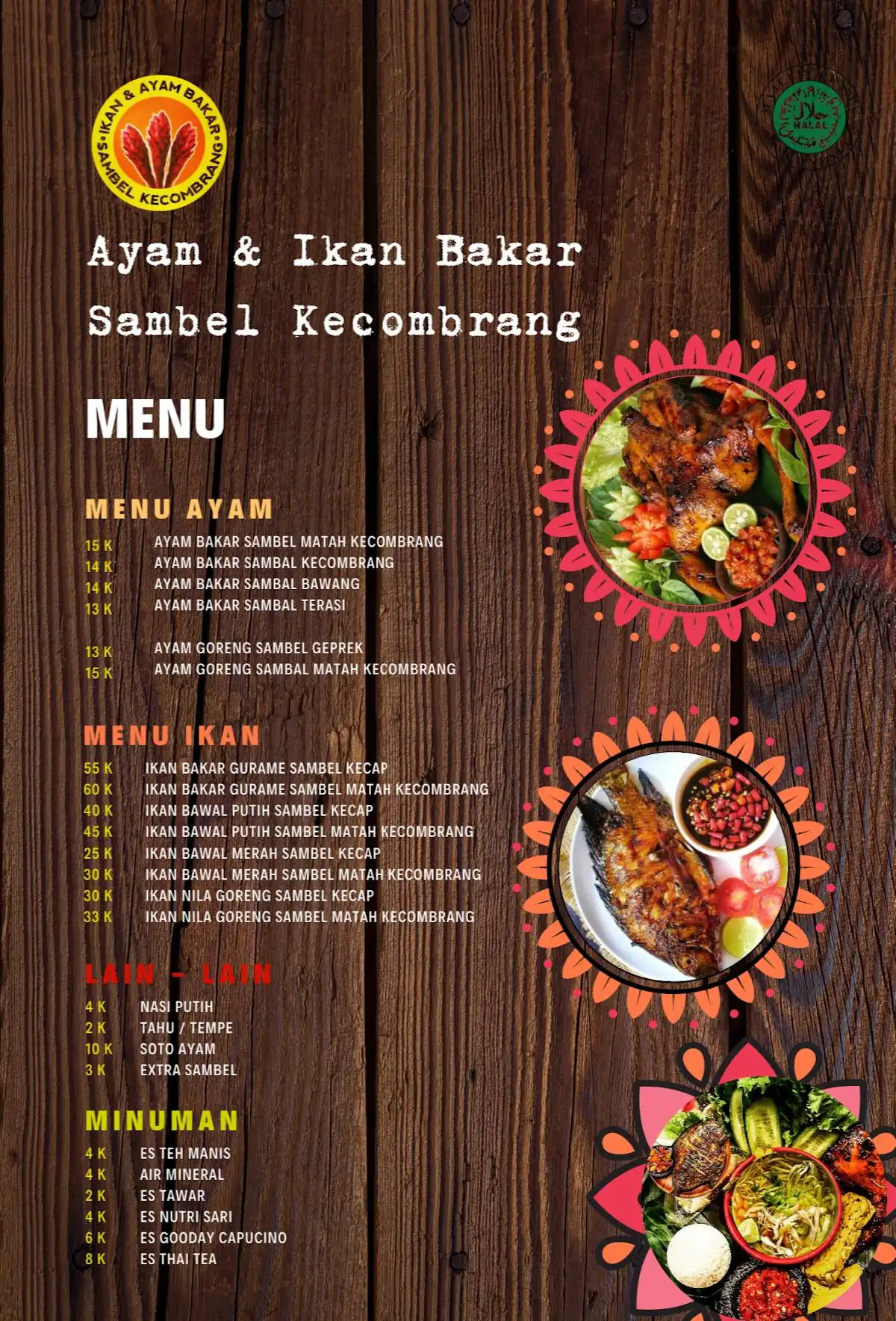 Ikan & ayam bakar sambal kecombrang