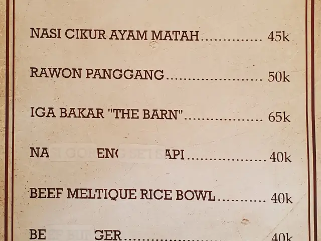 Gambar Makanan Kedai Kopi at The Barn 1