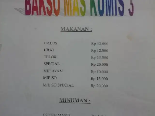 Pondok Bakso Mas Kumis Lare Solo 3