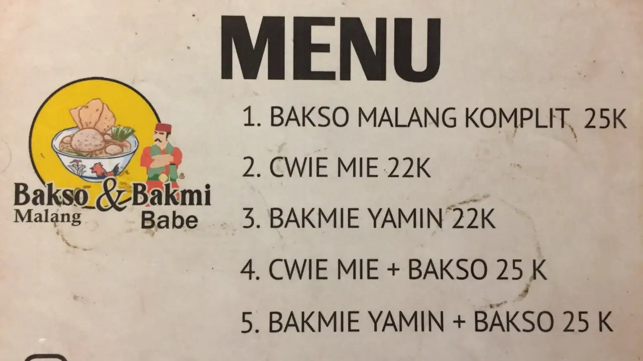 Bakso & Bakmi Malang Babe