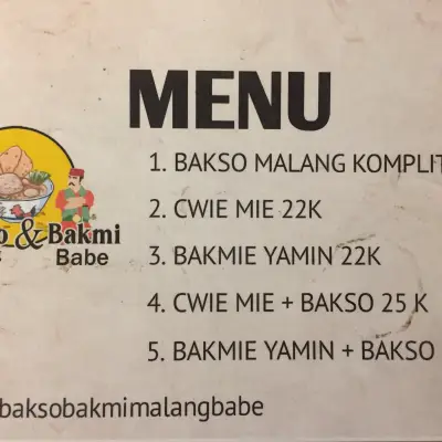 Bakso & Bakmi Malang Babe