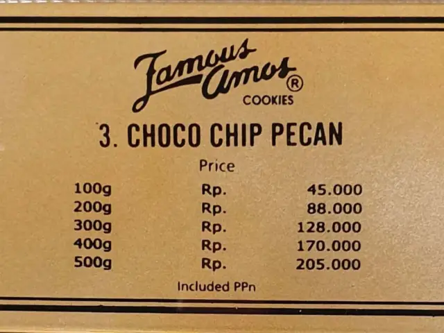 Gambar Makanan Famous Amos 2