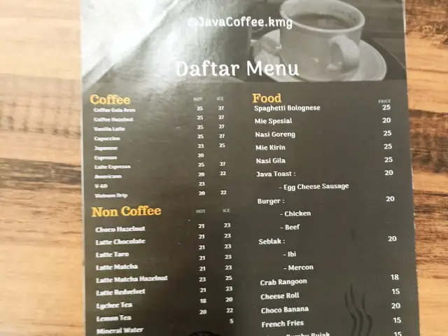 Gambar Makanan Java Coffee 1