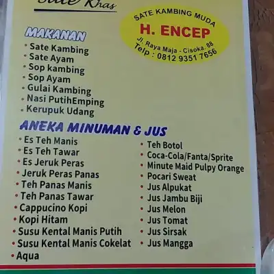 Sate Kambing Muda H. Encep