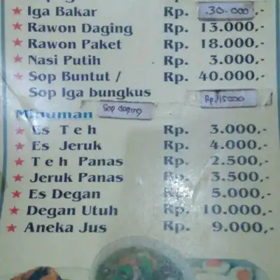 Sop Buntut & Iga Sapi Mbak Yeni