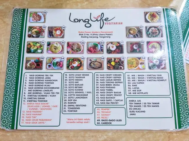 Gambar Makanan Vegetarian Long Life Serpong 3