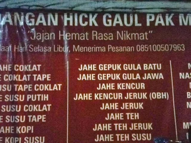 Gambar Makanan Wedangan Hick Gaul Pak Mul 13