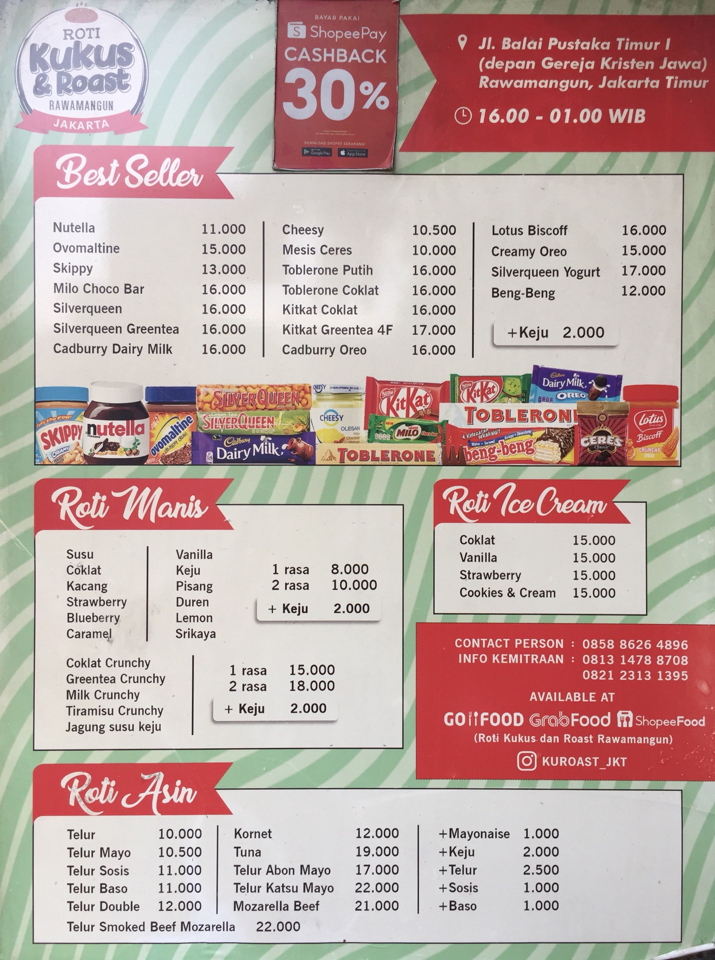 Roti Kukus & Roast terdekat Restoran dan Tempat Makan Indonesia