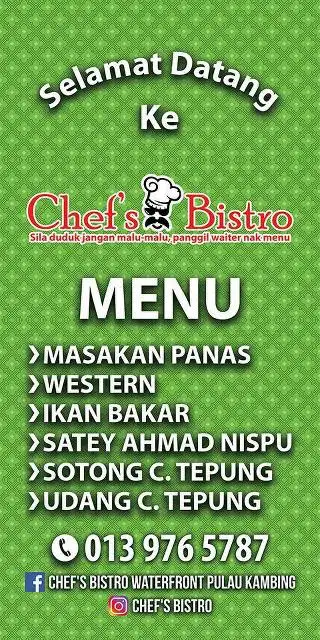 Chef's Bistro waterfront Pulau kambing