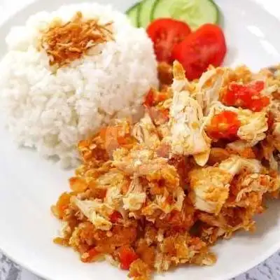Gambar Makanan Ayam Geprek Dan Oseng Mercon Yu Lastri, Foodcourt UGM 5