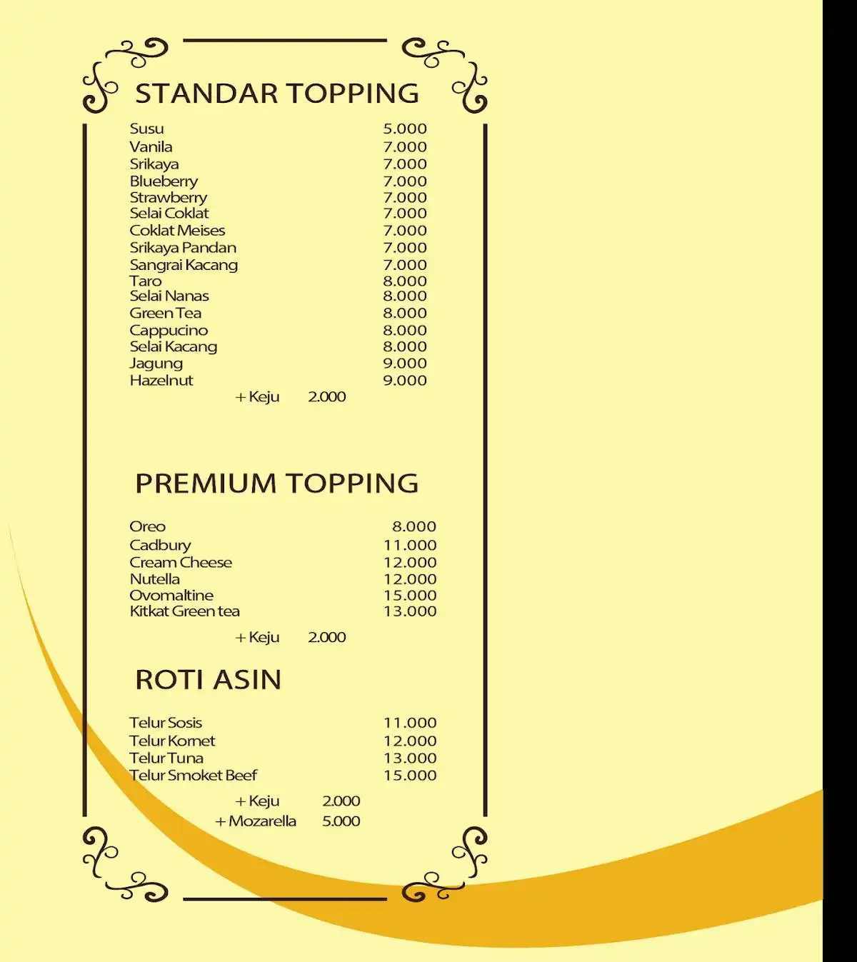 Roti kukus topping (Rokutop)