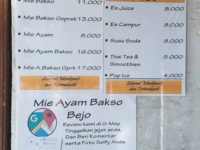 Gambar Makanan Bejo Thai Tea & Mie Ayam Bakso 3