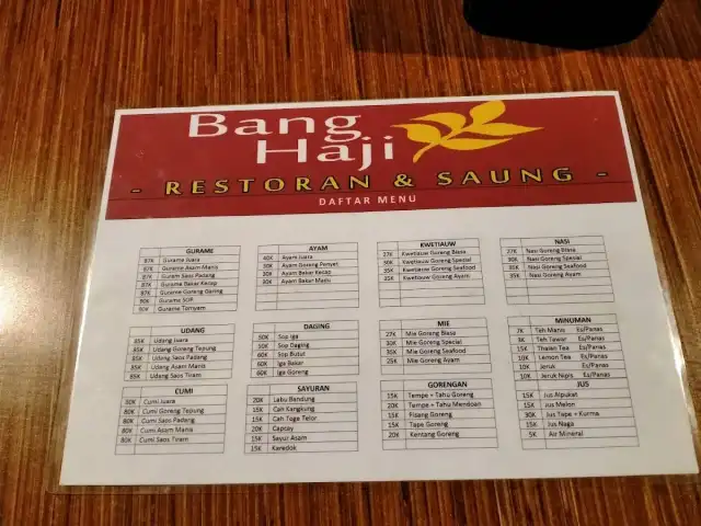 Restoran & saung bang haji