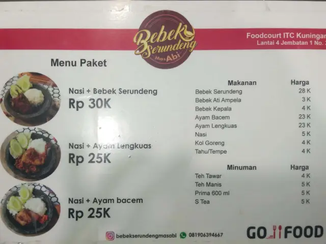 Gambar Makanan Bebek Serundeng Mas Abi 1