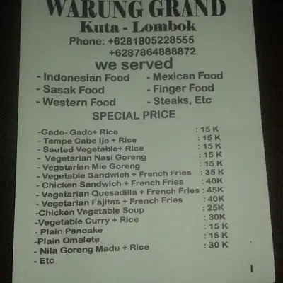 Warung Grand Kuta Lombok