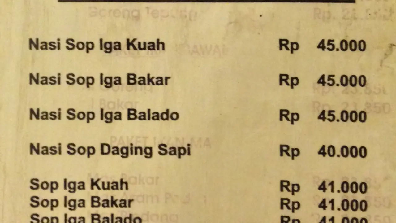 Sop Iga Sari Rasa