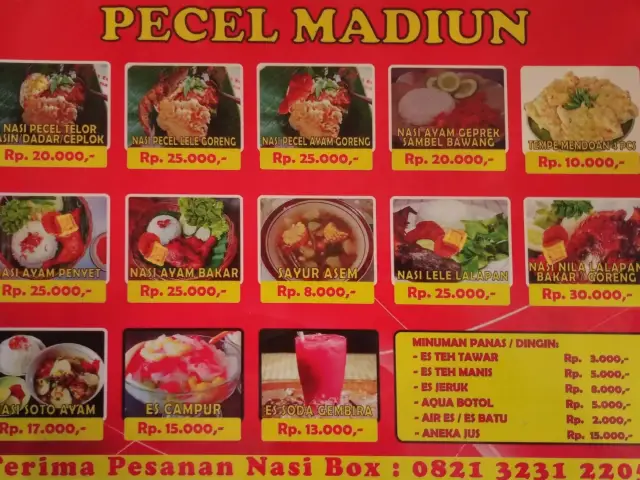 Gambar Makanan Nasi Pecel Madiun Bu Har 1