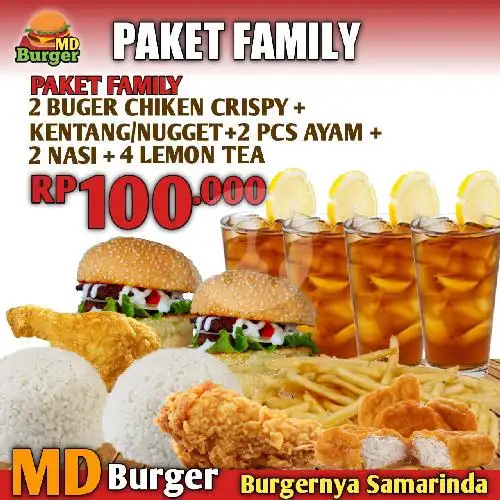 Gambar Makanan Kedai Burger MD, Sempaja Selatan 5