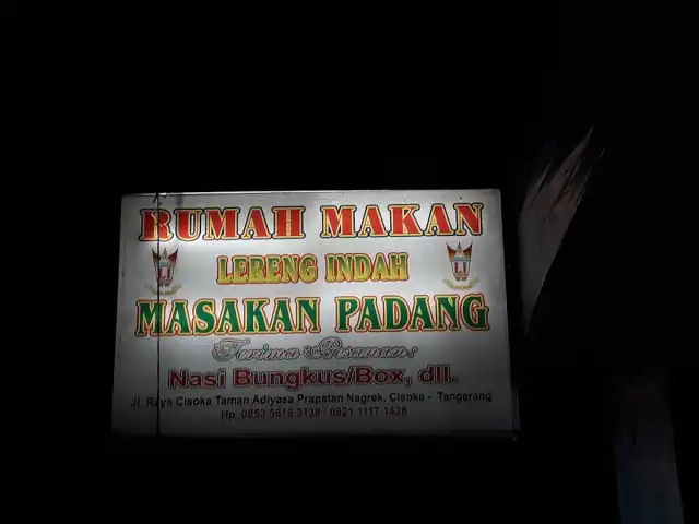 Rumah Makan Lereng Indah Masakan Padang