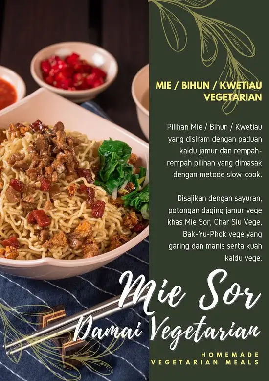 Gambar Makanan Mie Sor Damai Vegetarian 6