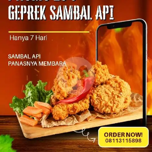 Gambar Makanan Ayam Geprek Sambal Api 7