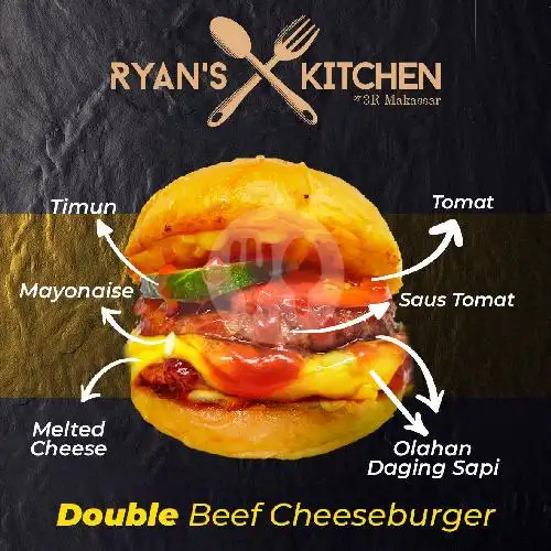 Gambar Makanan Burger Ryan's Kitchen, Jl.Andalas 18