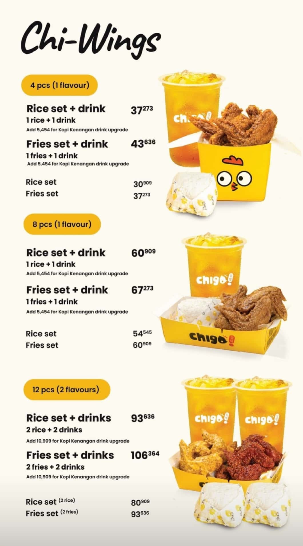 Harga menu Chigo by Kopi Kenangan terbaru 20222023 di Tangerang,Tangerang