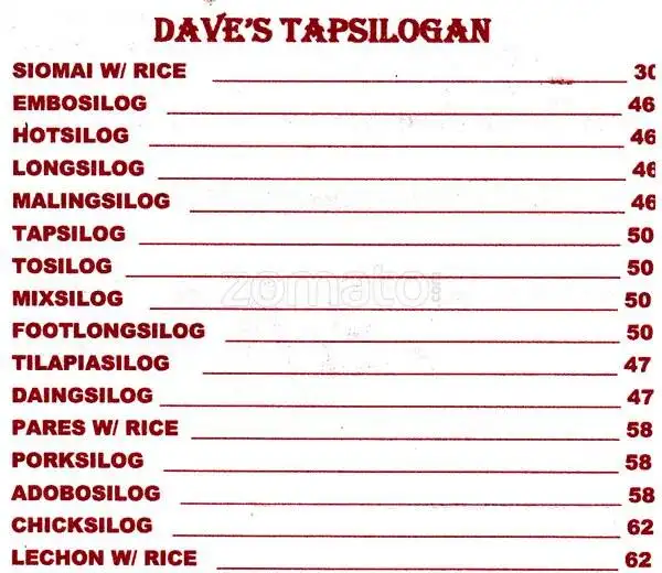 Dave's Tapsilogan Food Photo 1